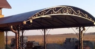 Кованые односкатные навесы для дома в Тамбове | Цены от 2060 руб.
