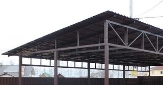 Односкатные навесы из профнастила 4 на 4: монтаж и продажа в Тамбове от 1751 руб.